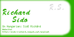 richard sido business card