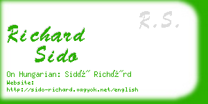 richard sido business card